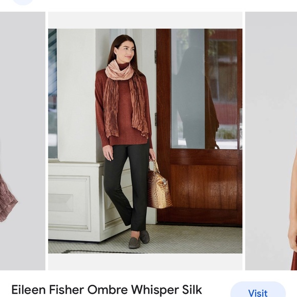 NWOT Eileen Fisher 100% Silk Ombré Scarf - Picture 2 of 2